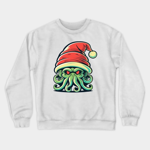 A Portrait of Christmas Cthulhu #3 Crewneck Sweatshirt by InfinityTone